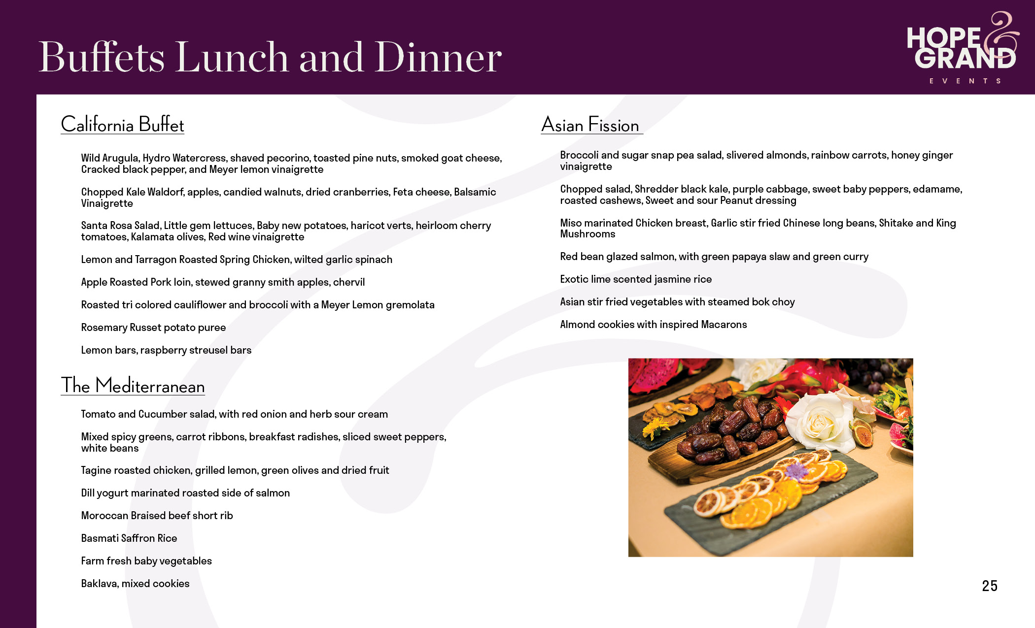 Hope & Grand Catering Menu